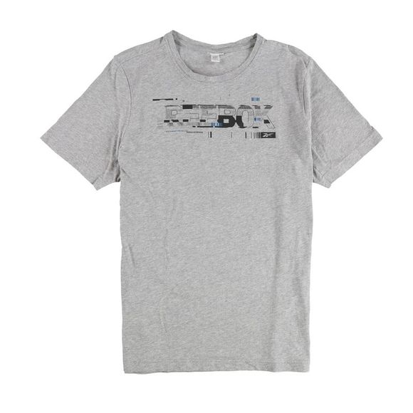 Reebok | Shirts | Reebok Mens Logo Graphic Tshirt Grey Dm | Poshmark